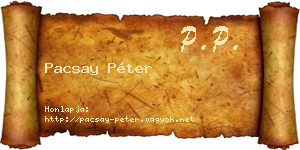Pacsay Péter névjegykártya
